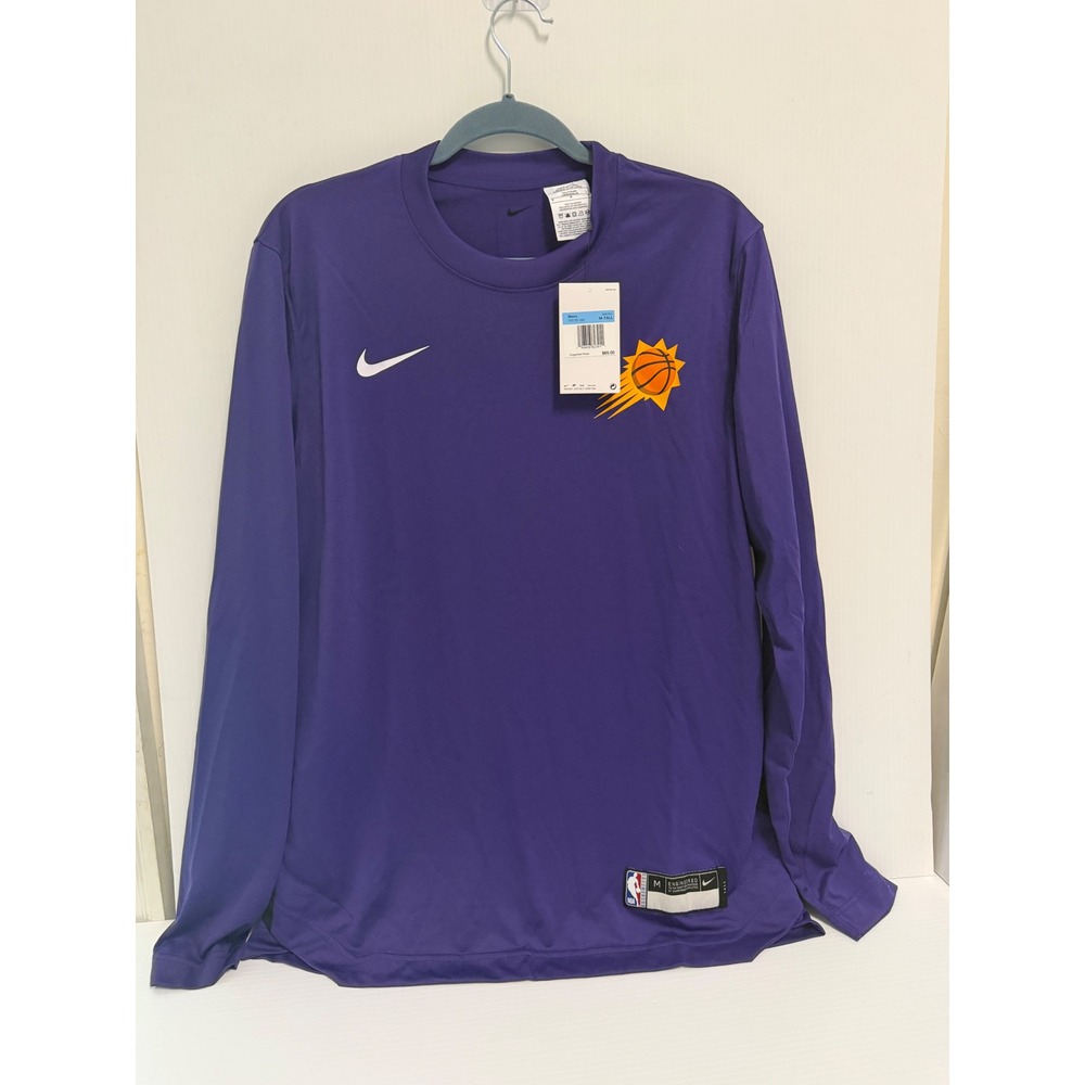 Nike Phoenix Suns NBA Long Sleeve Practice Shirt Purple Mens M-Tall FB5790-566